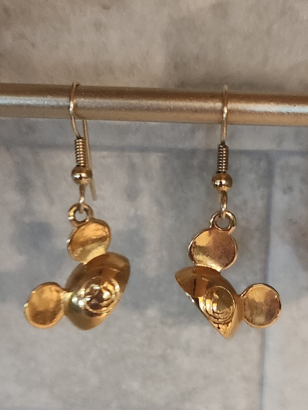 Disney Mickey Mouse Ears Goldtone Earrings